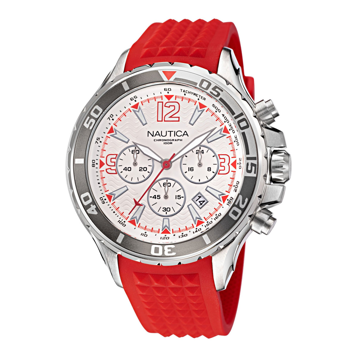 Nautica Men's Silicone Chronograph Watch Multi