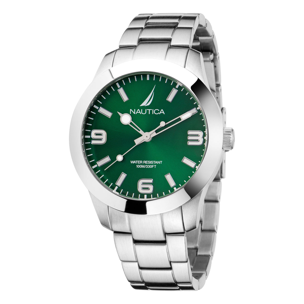 Nautica Men's Pacific Beach Stainless Steel 3-Hand Watch Multi