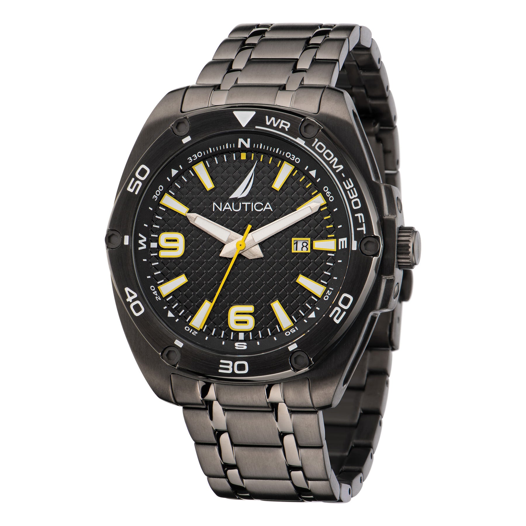 Nautica Men's Tin Can Bay Stainless Steel 3-Hand Watch Multi