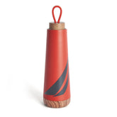 Nautica Men's J-Class Stainless Steel And Acacia Wood Water Bottle Nautica Red/Orange
