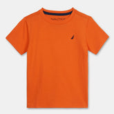 Nautica Boys' J-Class Logo T-Shirt Coral Resort