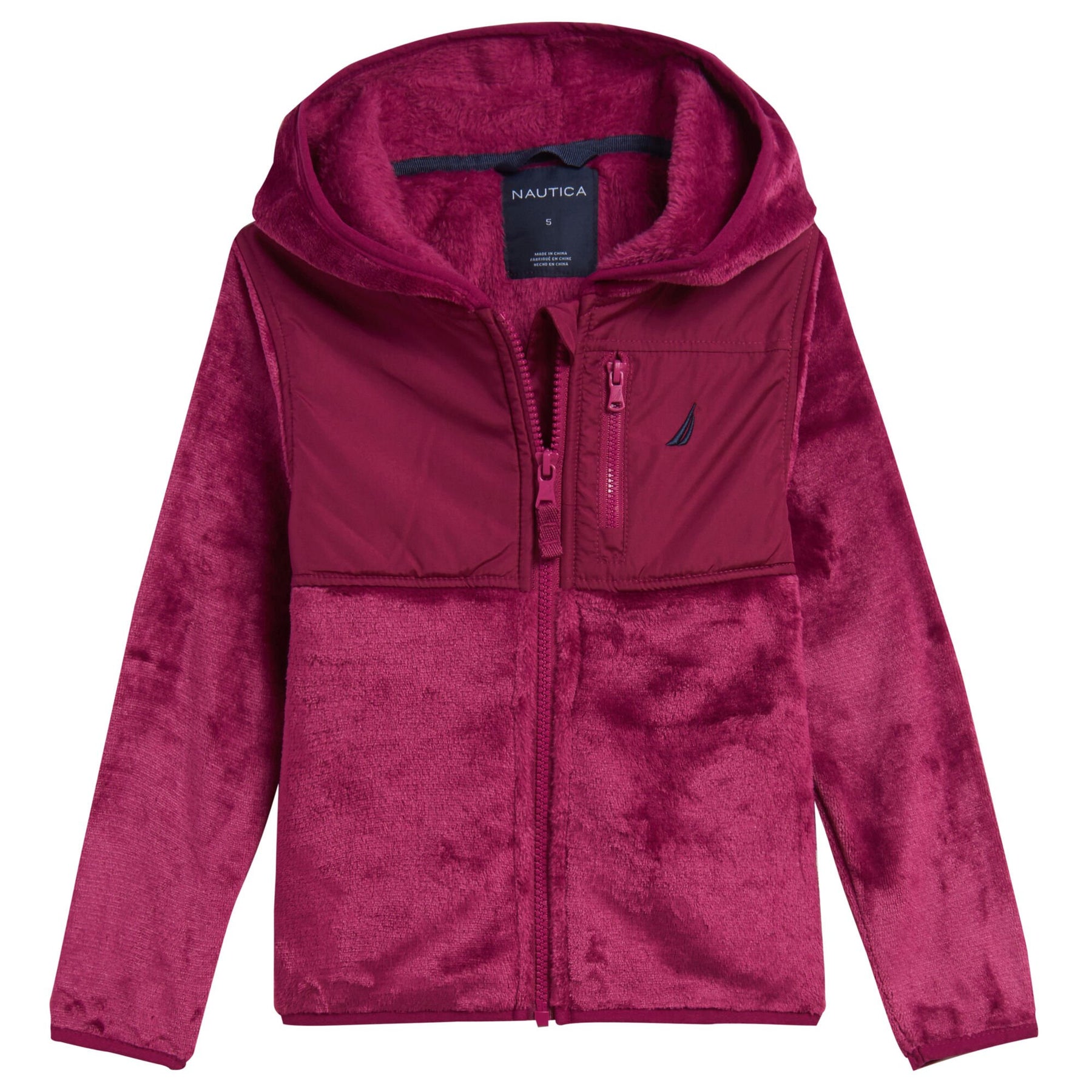 Nautica Girls' Nautex Full-Zip Hoodie (7-16) Dusty Pink