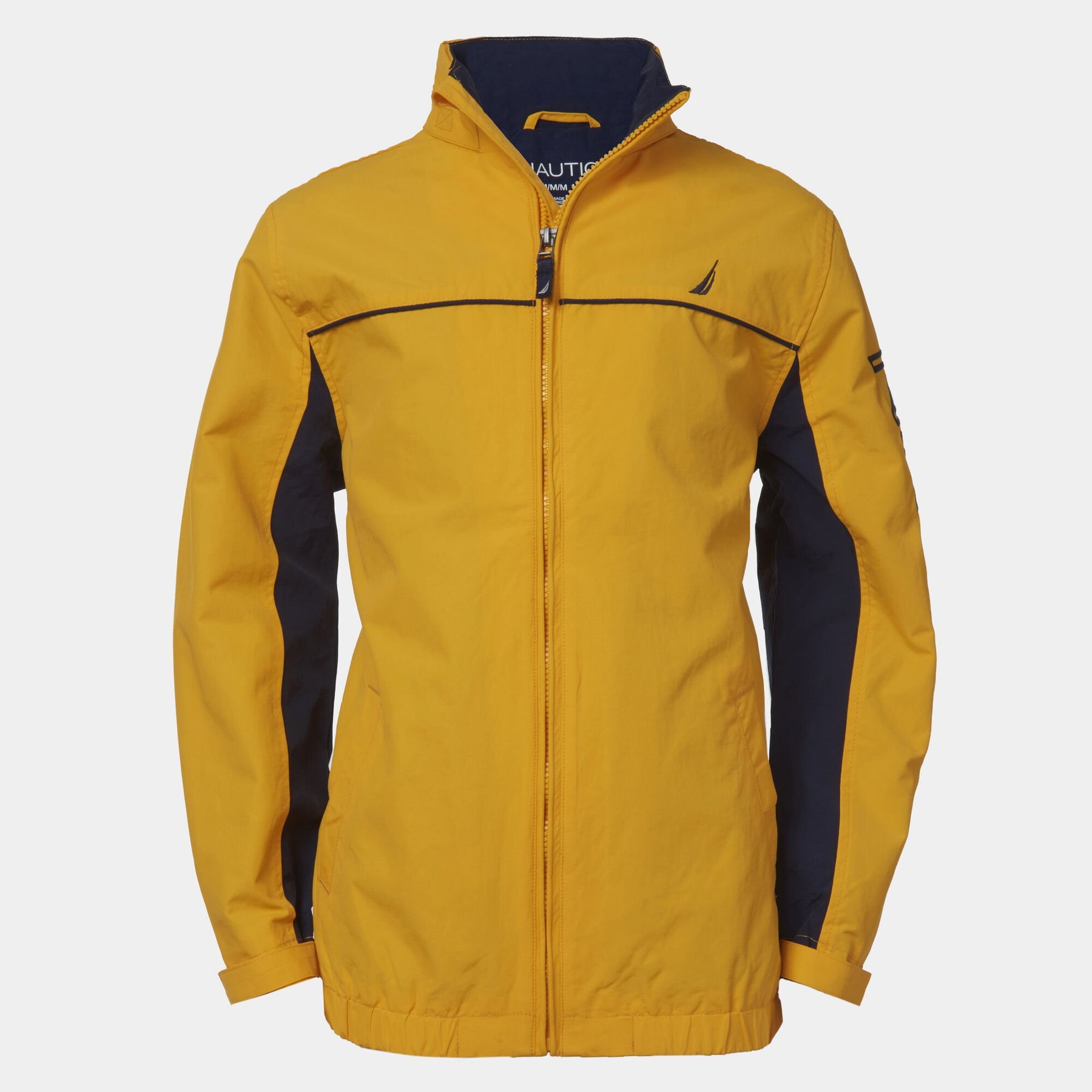 Nautica Boys' Water-Resistant Colorblock J-Class Jacket Yellow