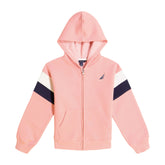 Nautica Little Girls' Colorblock Fleece Hoodie (4-6X) Deep Fuschia