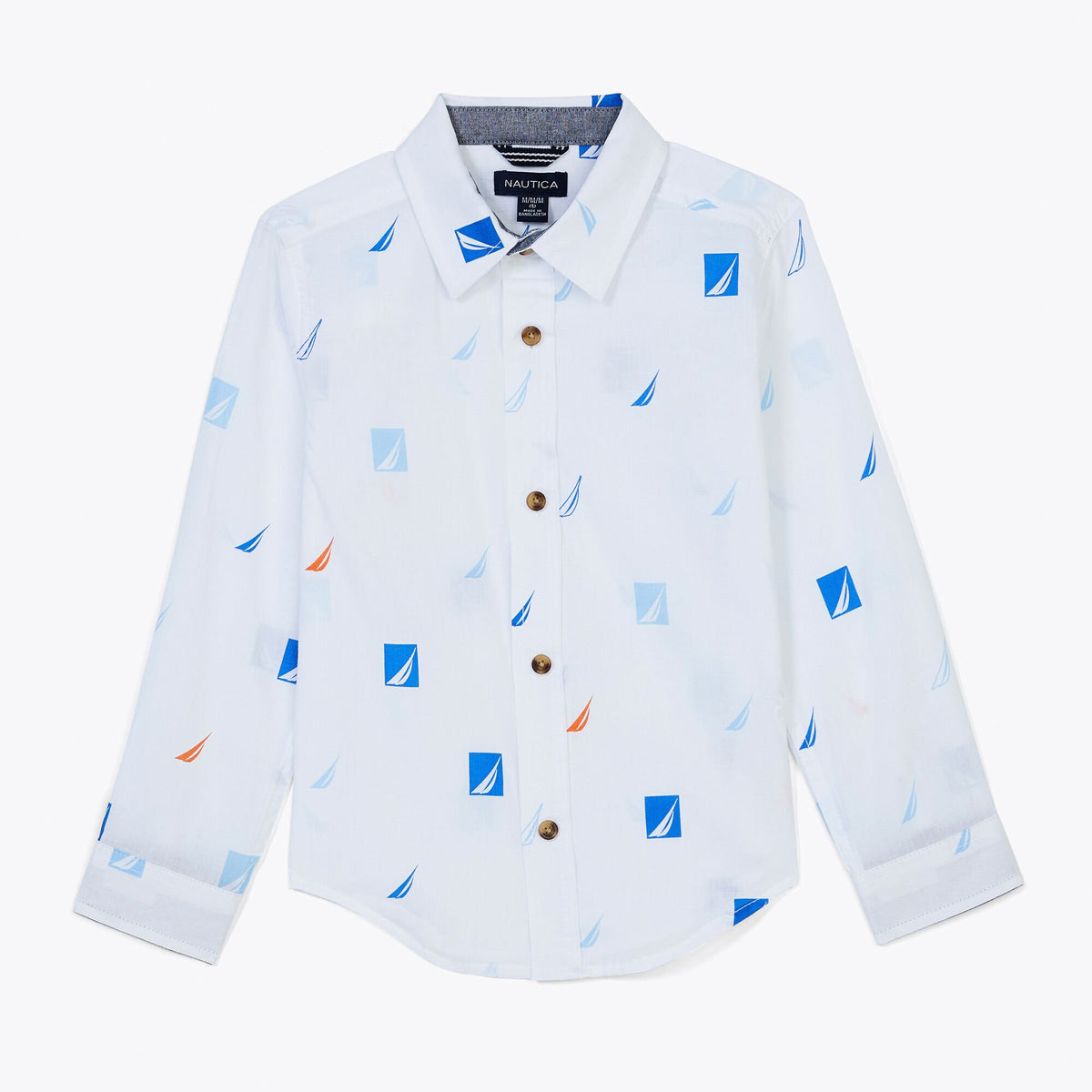 Nautica Boys’ Printed J-Class Shirt (8-16) Antique White Wash
