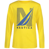 Nautica Little Boys' Logo Graphic Long-Sleeve T-Shirt Marigold