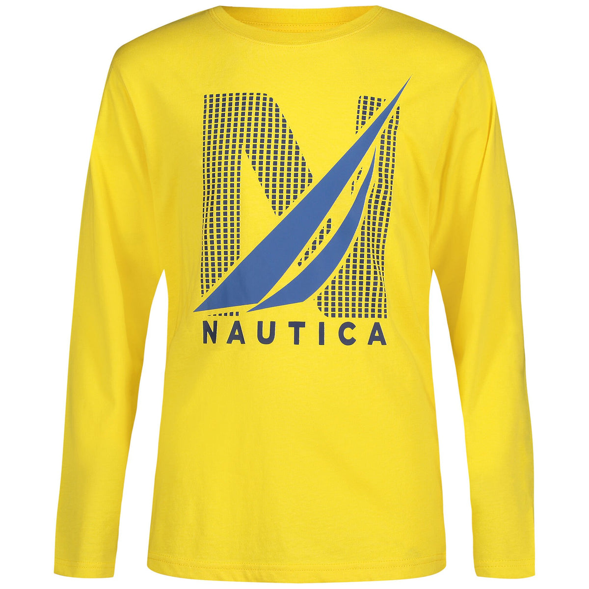 Nautica Boys' Logo Graphic Long-Sleeve T-Shirt Marigold