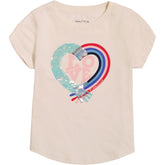 Nautica Little Girls' Love T-Shirt (4-6X) White Cap