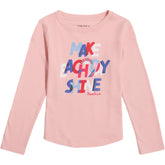 Nautica Toddler Girls' Graphic Long-Sleeve T-Shirt (2T-4T) Tomato