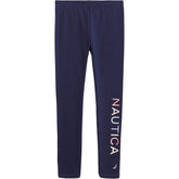 Nautica Toddler Girls' Glitter Logo Legging (2T-4T) Navy