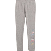 Nautica Girls' Glitter Logo Legging (7-16) Grey Heather