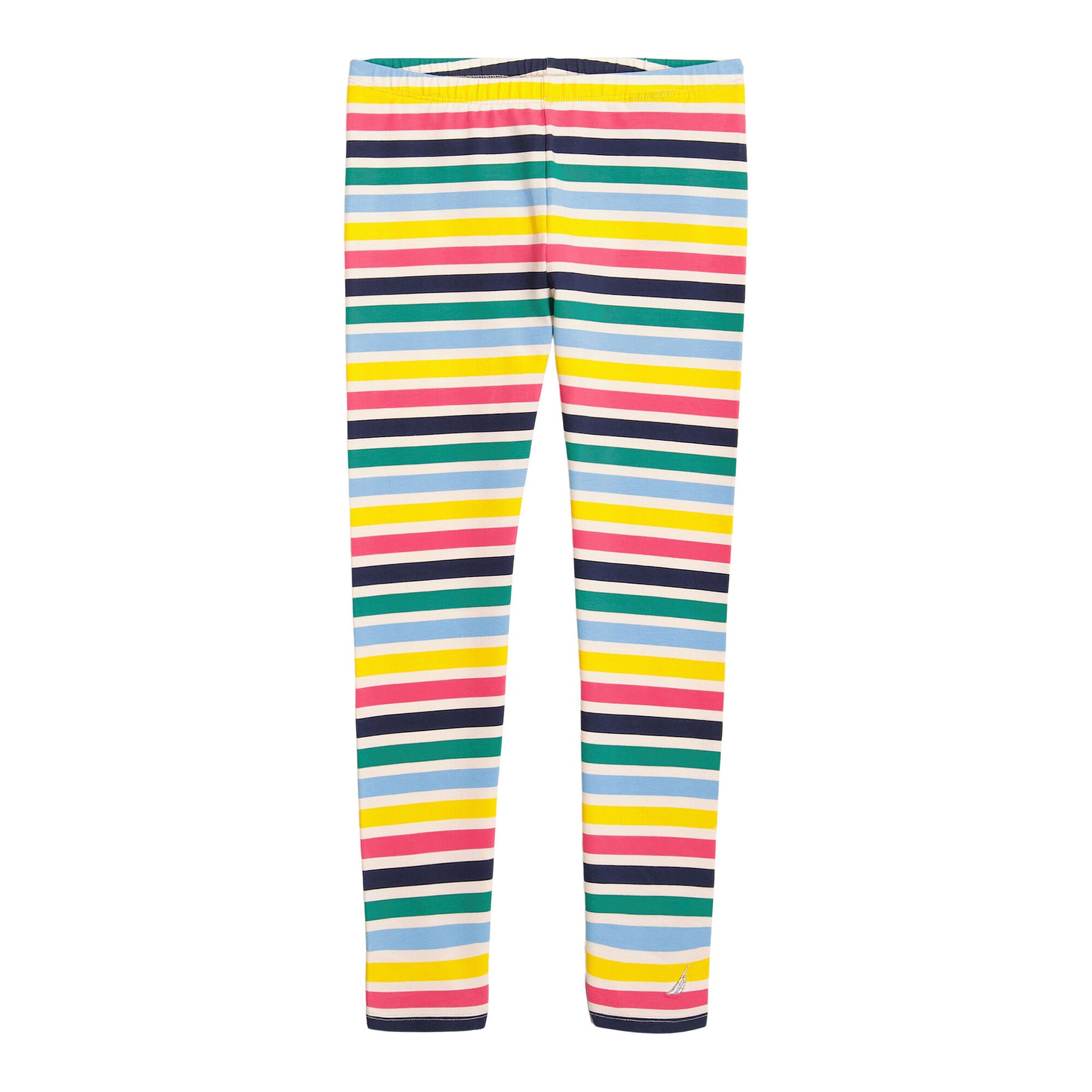 Nautica Girls' Roadmap Striped Legging (7-16) White Cap