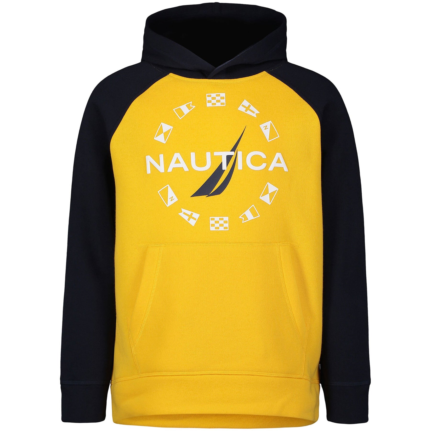 Nautica Boys' Flag Hoodie Soft Yellow