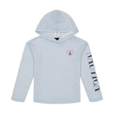 Nautica Toddler Girls' Striped Hooded Long-Sleeve T-Shirt (2T-4T) Alaskan Blue