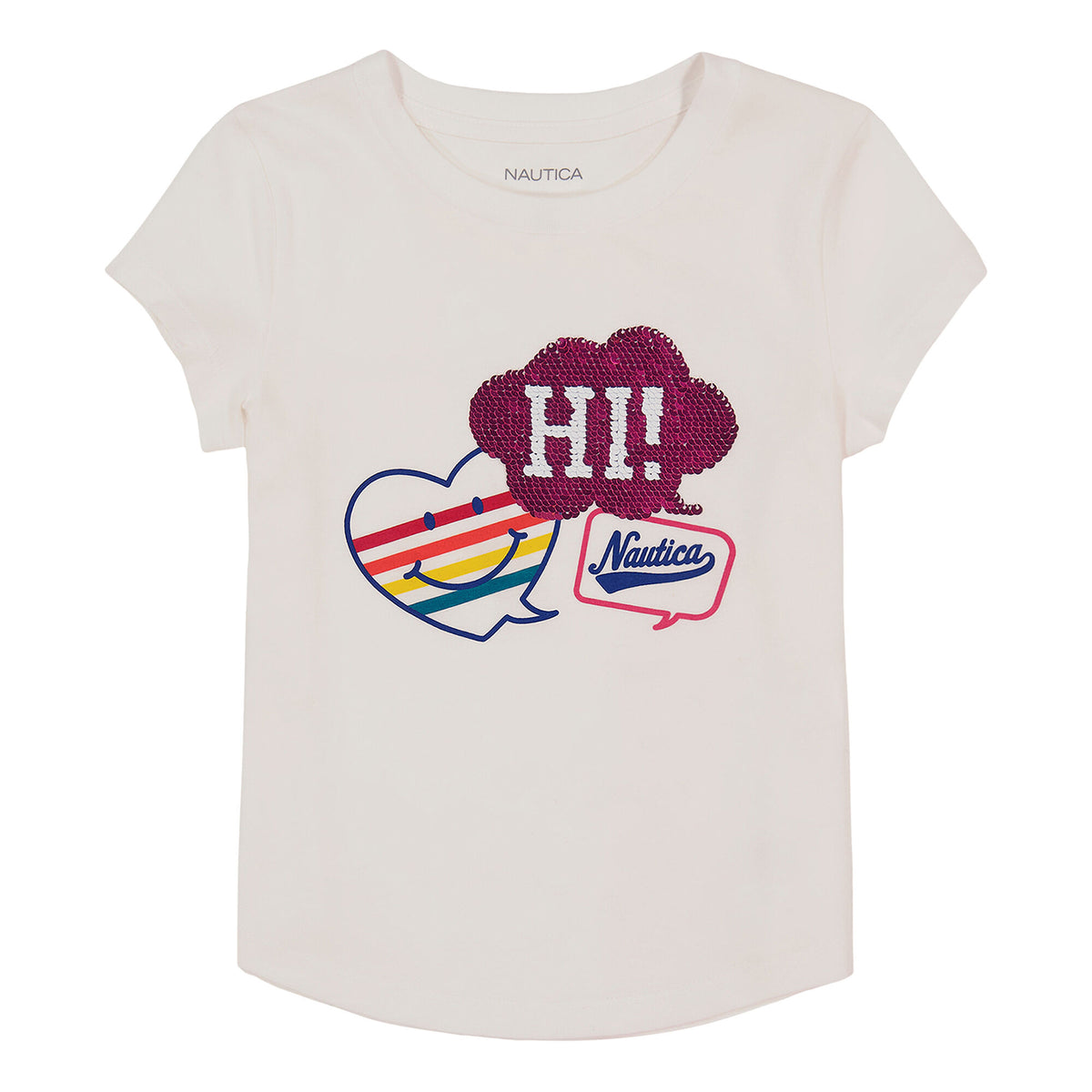 Nautica Toddler Girls' Hi Nautica T-Shirt (2T-4T) Antique White Wash