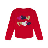 Nautica Girls' Hearts Long-Sleeve T-Shirt (7-16) Raspberry