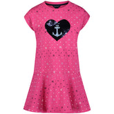 Nautica Little Girls’ Printed Peplum Dress (4-6X) Paradise Pink