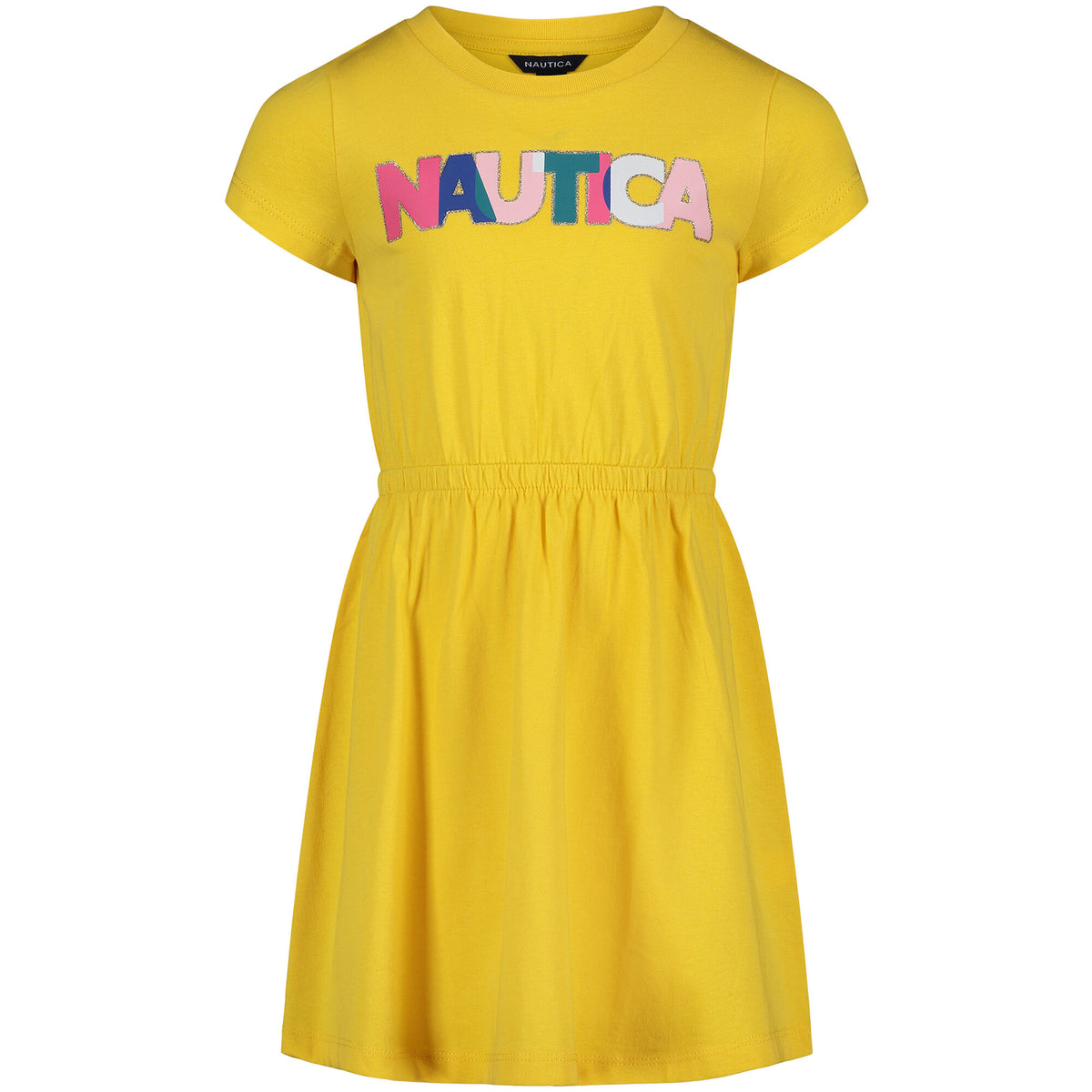 Nautica Toddler Girls' Rainbow Dress (2T-4T) Neon Yellow