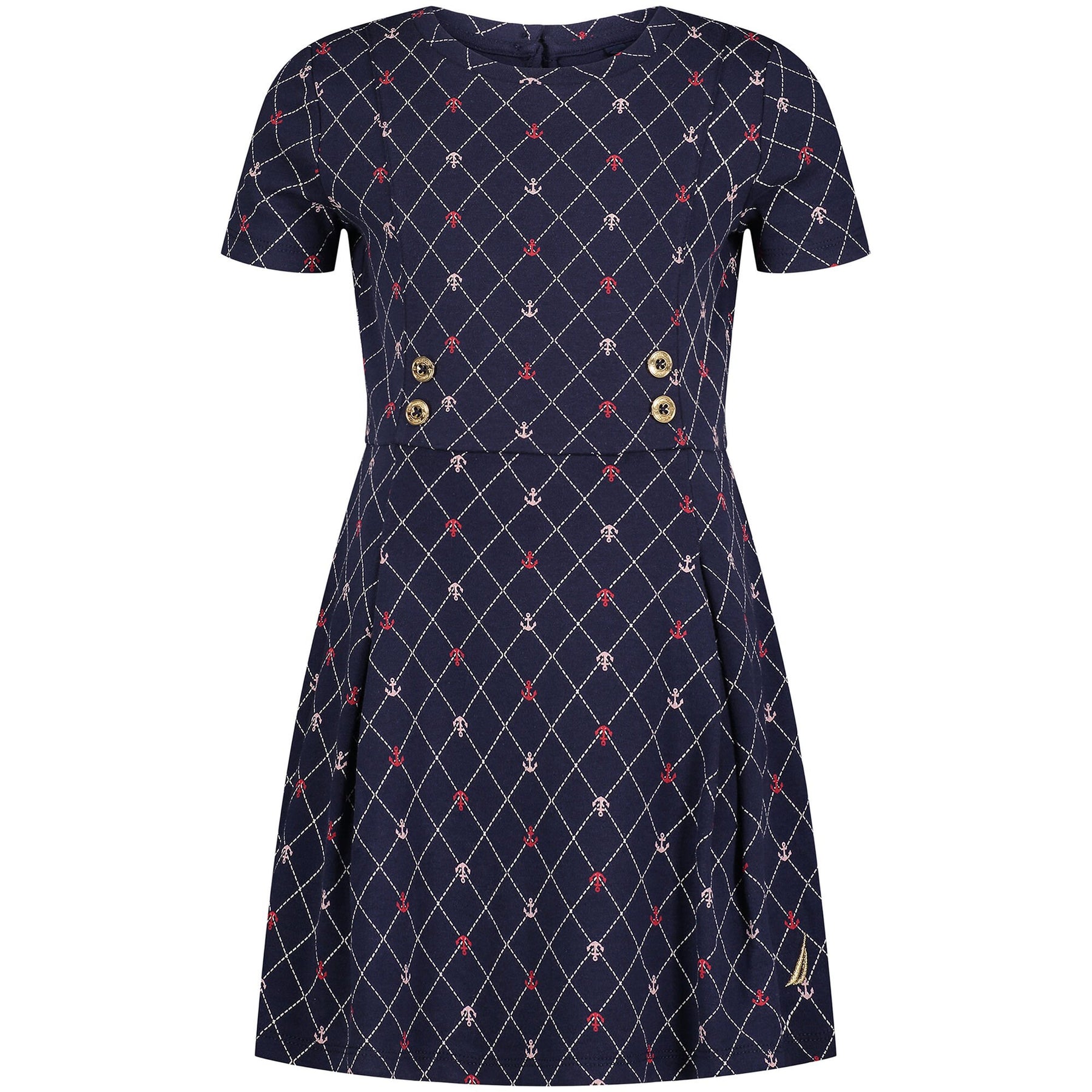 Nautica Toddler Girls’ Anchor Print Dress (2T-4T) Navy