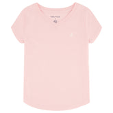 Nautica Little Girls' V-Neck T-Shirt (4-6X) Sunguard Red