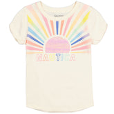 Nautica Little Girls' Ombre Sun T-Shirt (4-6X) White Cap