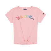 Nautica Little Girls' Tie-Front T-Shirt (4-6X) Watermelon