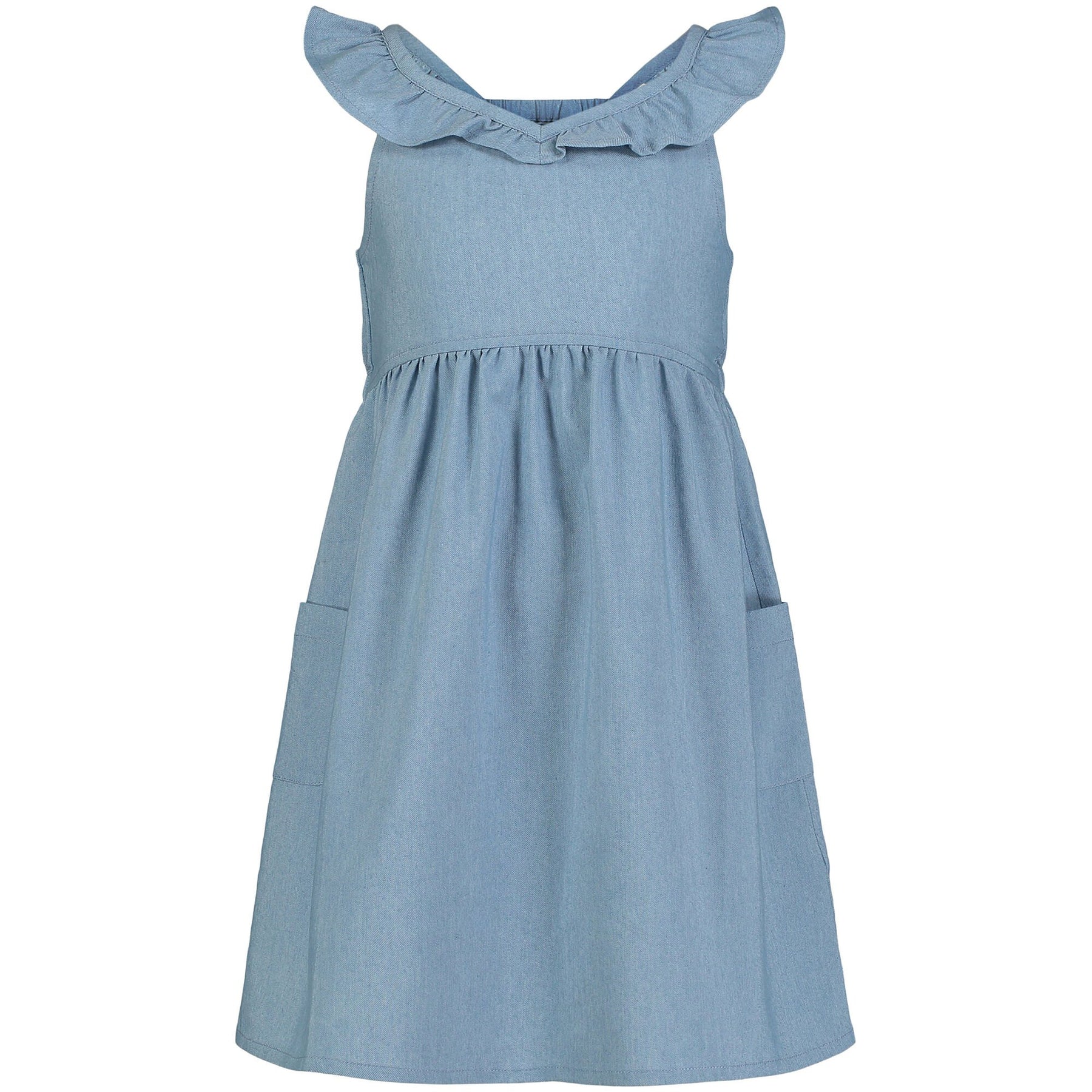 Nautica Little Girls' Chambray Dress (4-6X) Estate Blue