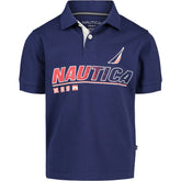 Nautica Little Boys' Logo Graphics Polo J Navy
