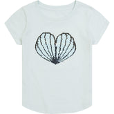 Nautica Girls' Shell Yeah T-Shirt (7-16) Worn Chambray