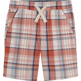 Nautica Toddler Boys' Plaid Pull-On Short (2T-4T) Pink Clay
