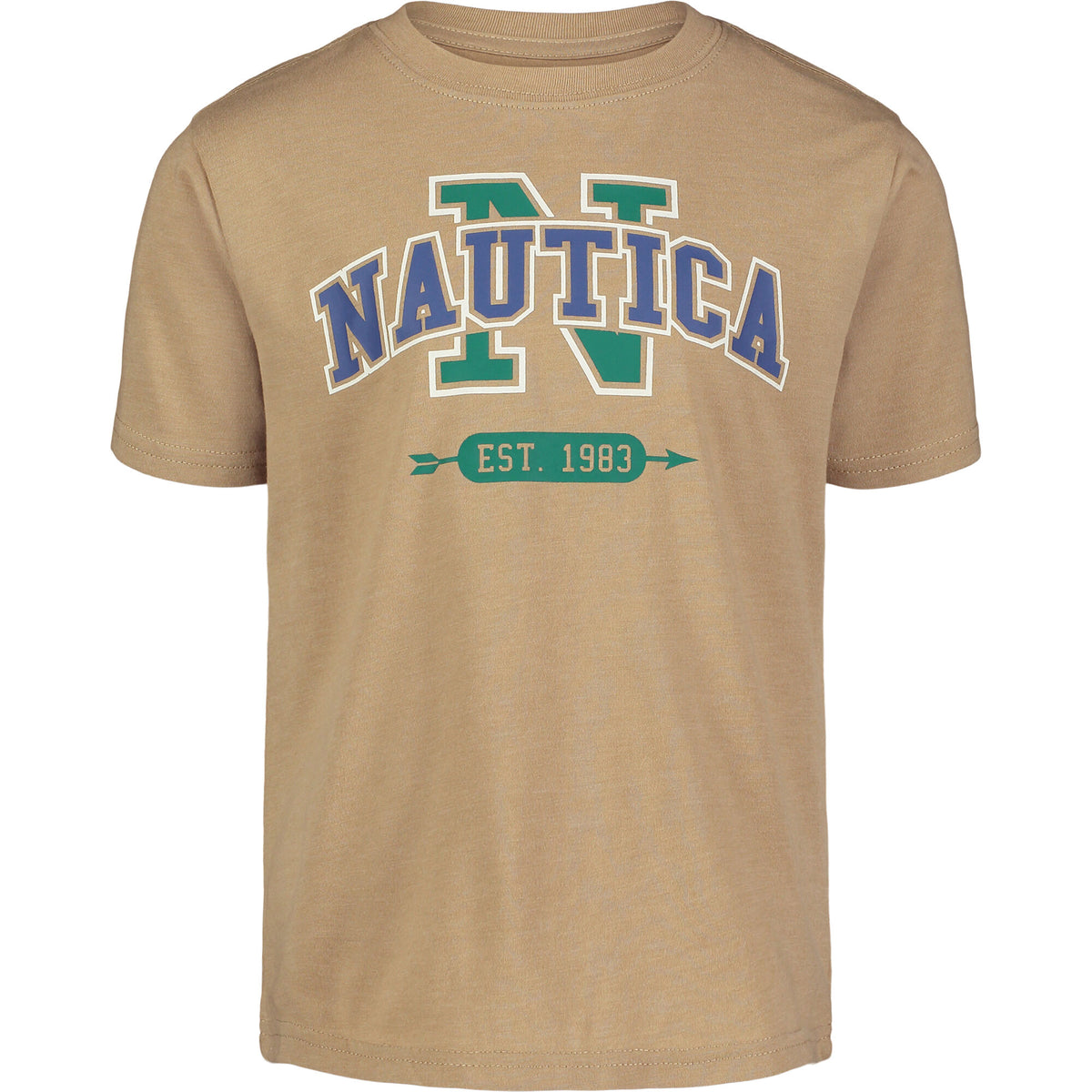 Nautica Boys' Logo Graphic T-Shirt Bone