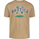 Nautica Boys' Logo Graphic T-Shirt Bone