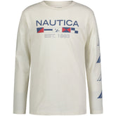 Nautica Toddler Boys' Signal Flags Graphic Long-Sleeve T-Shirt (2T-4T) White