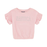 Nautica Girls' Tie-Front Sweatshirt (7-16) Sunguard Red