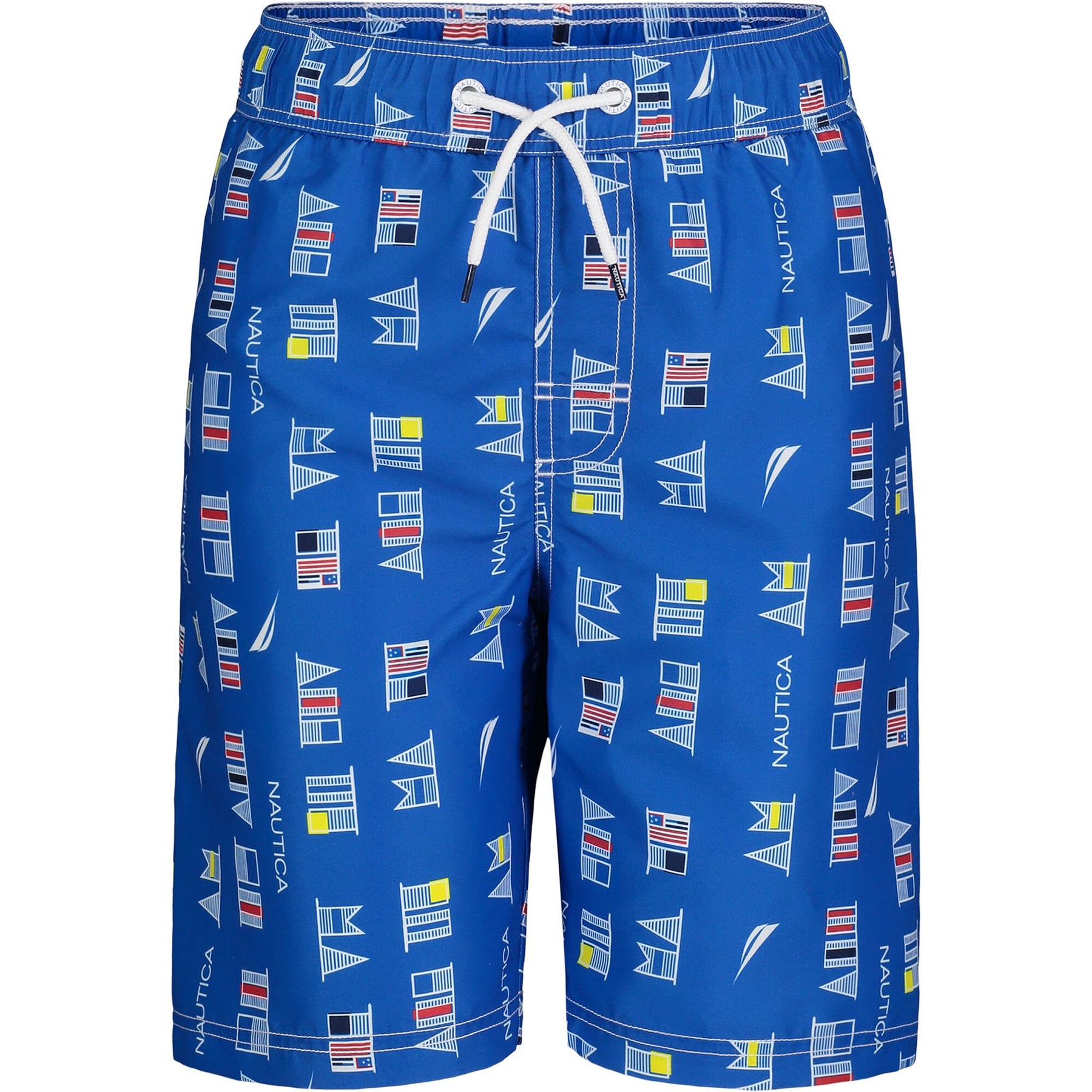 Nautica Boys' Flag Print Swim Short (8-16) True Navy