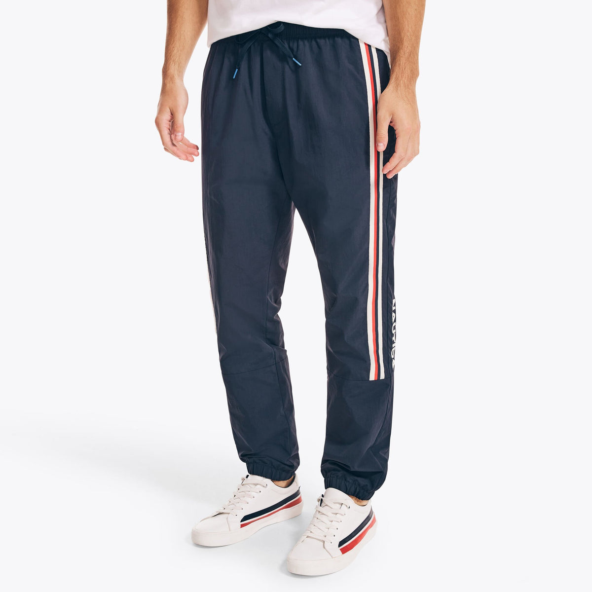 Nautica Men's Reissue Side-Stripe Track Pant Navy