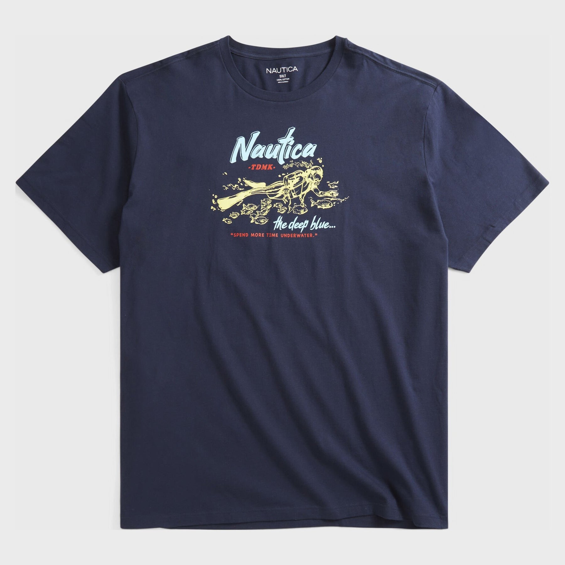 Nautica Men's Big & Tall Scuba Graphic T-Shirt Navy