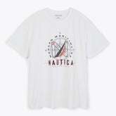 Nautica Men's Sustainably Crafted Big & Tall Maritime Graphic T-Shirt Bright White