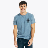 Nautica Men's Big & Tall Sustainably Crafted Marine Graphic T-Shirt Anchor Blue Heather