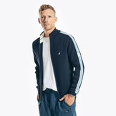Nautica Men's Mock-Neck Full-Zip Sweater Navy