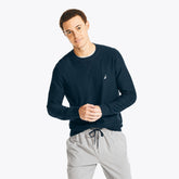 Nautica Men's Navtech Textured Crewneck Sweater Navy