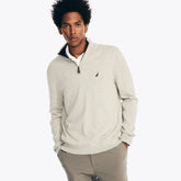 Nautica Men's Navtech Quarter-Zip Sweater Grey Heather