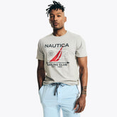 Nautica Men's Sailing Club Graphic Sleep T-Shirt Grey Heather