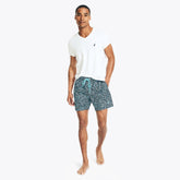 Nautica Men's Sustainably Crafted 6" Fish Print Swim Navy