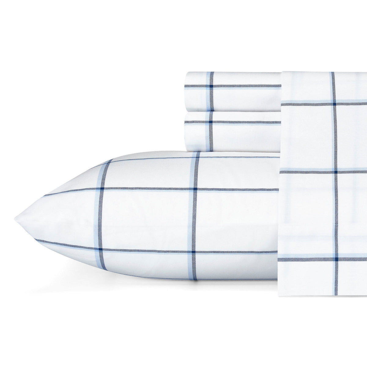 Nautica Plot Blue Sheet Set Stellar Blue Heather