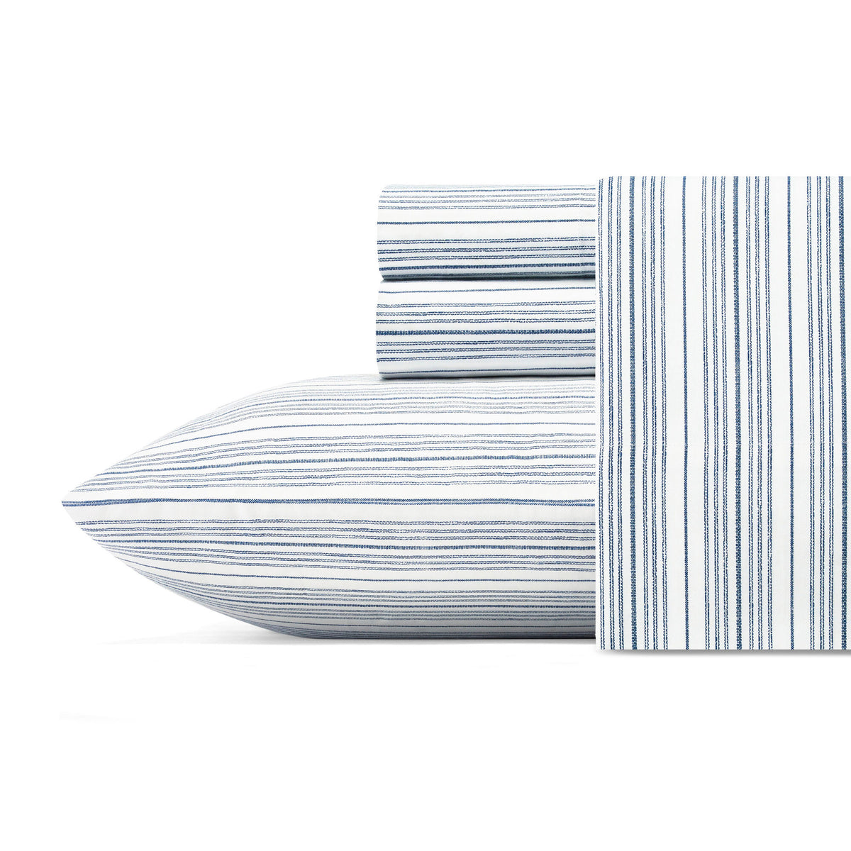 Nautica Beaux Striped Twin Xl Sheet Set Blue Mirage