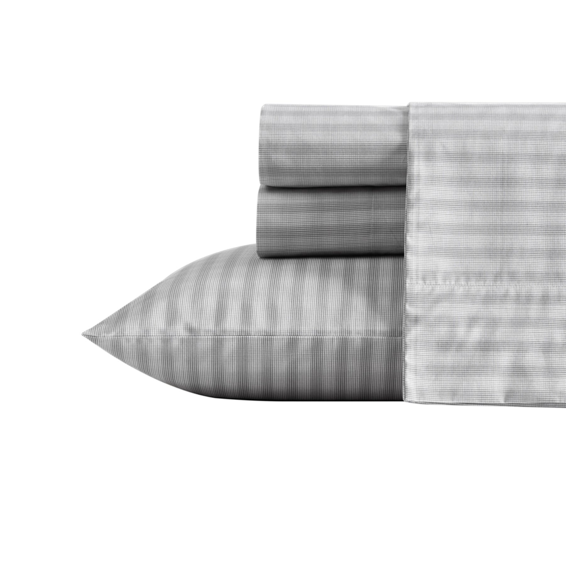 Nautica Plaid Grey Twin Xl Sheet Set Heather