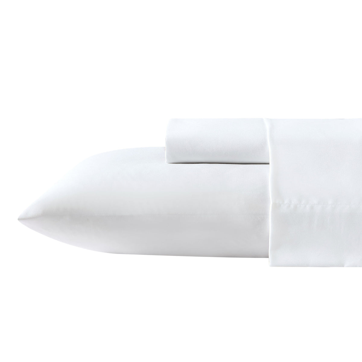 Nautica Solid White Microfiber Full Sheet Set Antique White Wash
