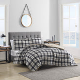 Nautica Lewes Grey King Reversible Comforter & Sham Set Smoke