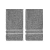 Nautica Oceane Grey 2-Piece Antibacterial Hand Towel Set Mist Heather